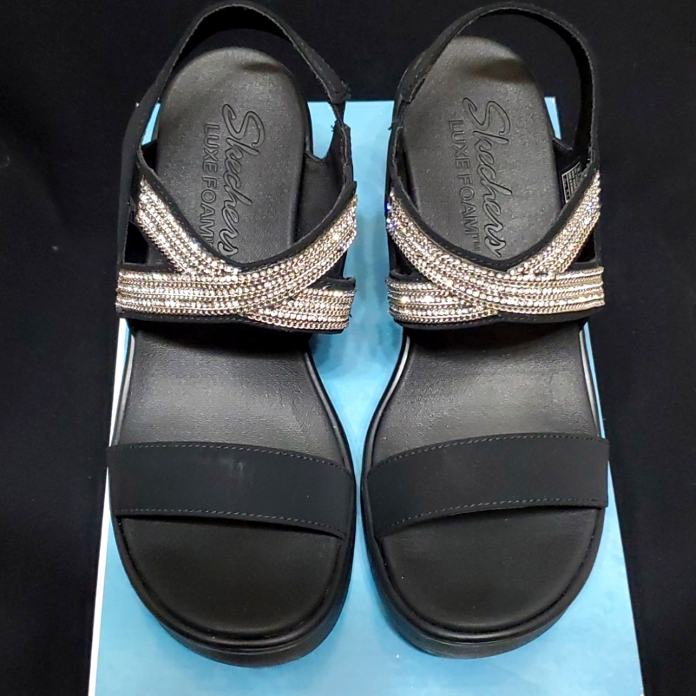Skechers Rhinestone Wedge Sandal